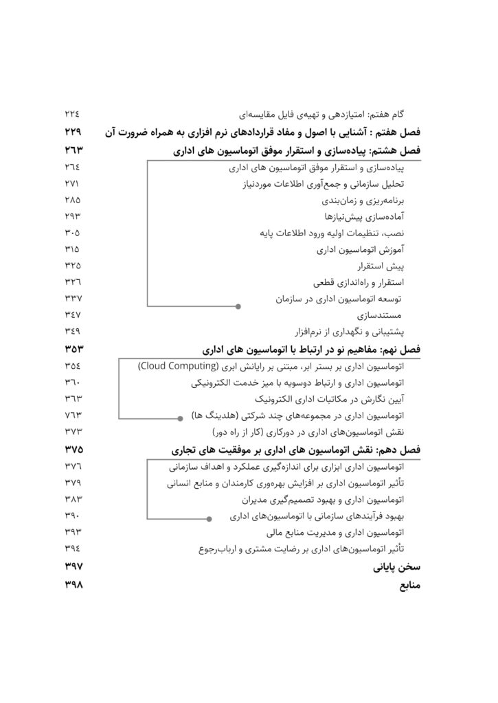 صفحه‌ای از کتاب از صفر تا صد اتوماسیون‌های اداری